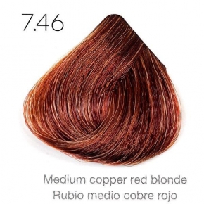 Tinte de pelo Sergilac con Keratina y Argan 7.46 Rubio medio cobre rojizo 120ml